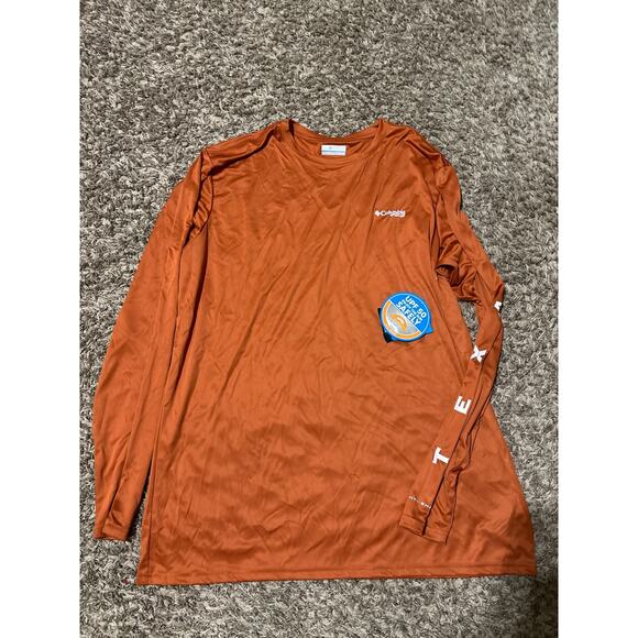 NWT Columbia PFG Texas UT Long Sleeve Shirt Top XL Hook Em - Picture 1 of 3